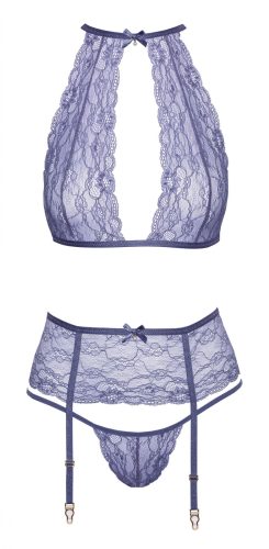 Kissable - apró gyöngyös csipke fehérnemű szett (lila)