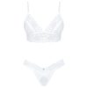 Obsessive Set Heavenlly - csipkés melltartó szett (fehér)