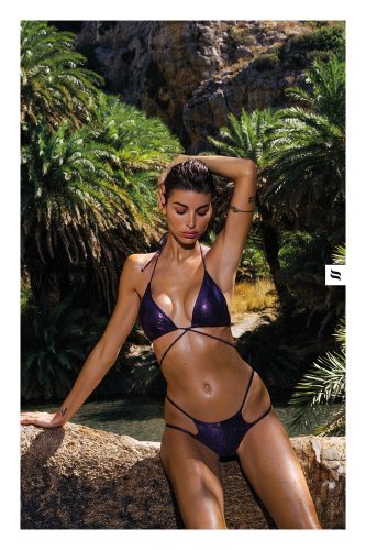 Obsessive Balitta - fényes, nyakpántos bikini (lila)