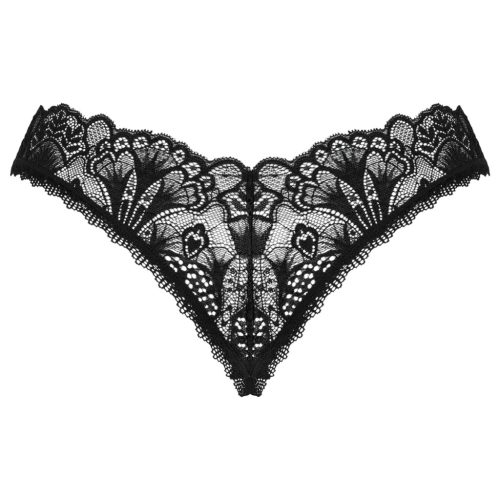 Obsessive Donna Dream - csipkés nyitott tanga (fekete)