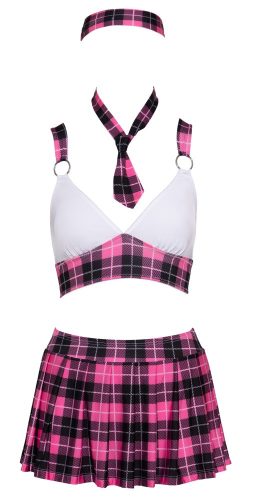 Cottelli - kockás diáklány jelmez szett (pink)