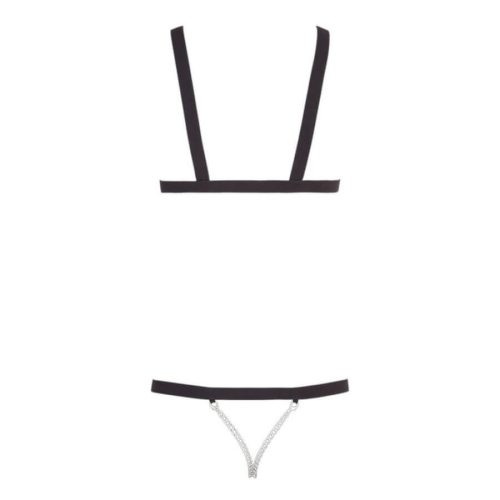 Bad Kitty - szegecses pántos body - fekete (S-L)