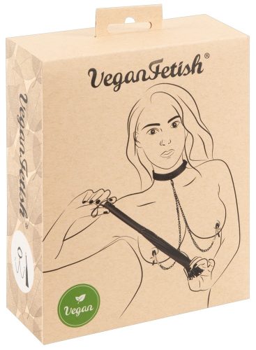 Vegan Fetish - fegyelmező szett (fekete) - 3 részes