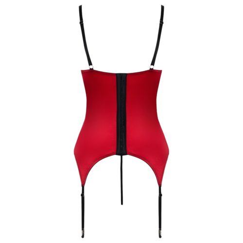 Cottelli - csipkebetétes mellemelő felső szett (piros)