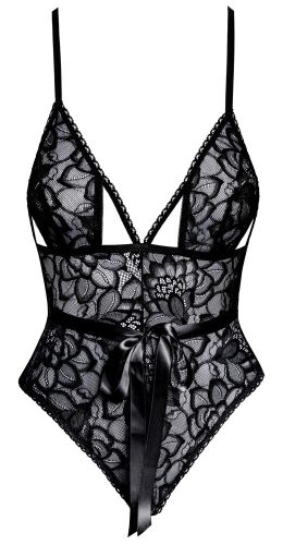 Kissable - csipke body masnival (fekete)