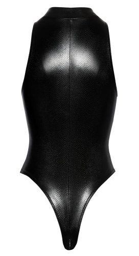 Noir - kígyóbőr mintás body (fekete)