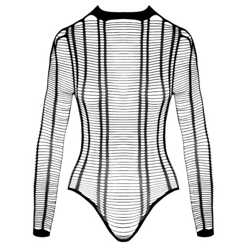 Cottelli - csíkos nyitott body (fekete) - S-L
