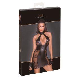 Noir - dekoltált, fűzős miniruha (fekete)