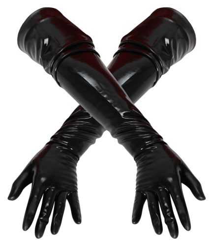 LATEX - hosszú, unisex kesztyű (fekete)