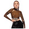 LATE X - áttetsző latex felső (áttetsző-fekete)