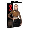LATE X - áttetsző latex felső (áttetsző-fekete)