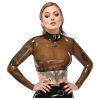 LATE X - áttetsző latex felső (áttetsző-fekete)