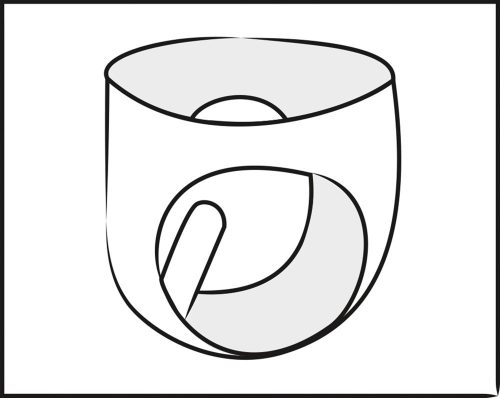 LATEX - férfi alsó belső kúpos anál dildóval (fekete)