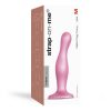 Strap-on-me Curvy M - hullámos, talpas dildó (pink)