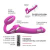 Strap-on-me S - pánt nélküli felcsatolható, léghullámos vibrátor - kicsi (pink)