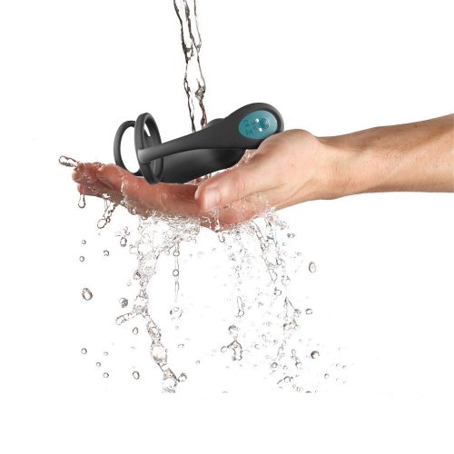 Love to Love - akkus, rádiós prosztata vibrátor péniszgyűrűvel (fekete)