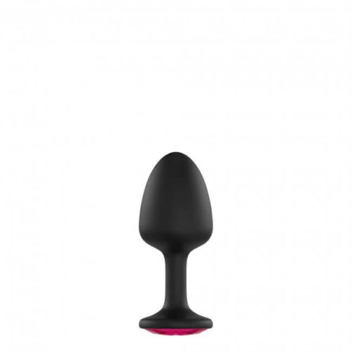 Dorcel Geisha Plug Ruby M - pink köves anál dildó (fekete)