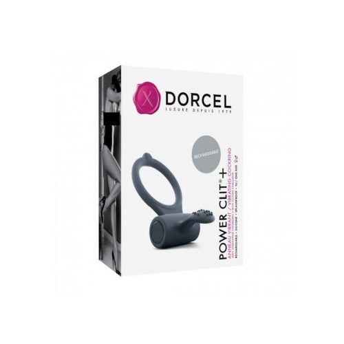 Dorcel Power Clit Plus - akkus, vibrációs péniszgyűrű (fekete)