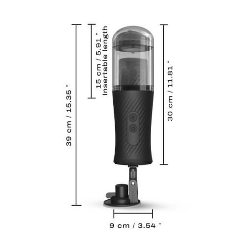 Dorcel Thrust Blow - akkus, talpas, lökő műpunci maszturbátor (fekete)