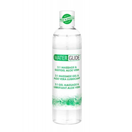 Waterglide 2in1 - vízbázisú síkosító és masszázsgél - aloe vera (300ml)