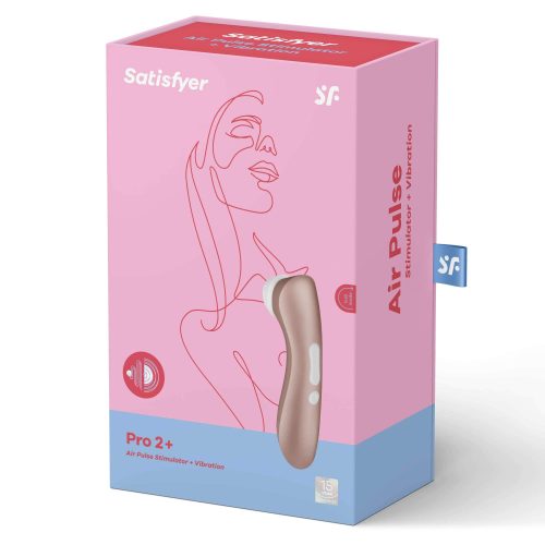 Satisfyer Pro 2+ - akkus csiklóizgató vibrátor - barna