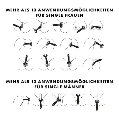 Satisfyer Endless Fun - akkus, vízálló párvibrátor (fekete)