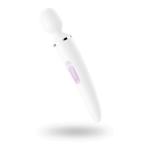 Satisfyer Wand-er Woman - akkus, vízálló masszírozó vibrátor (fehér)