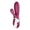 Satisfyer Hot Bunny - okos, csiklókaros melegítő vibrátor (piros)