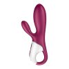 Satisfyer Hot Bunny - okos, csiklókaros melegítő vibrátor (piros)