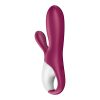 Satisfyer Hot Bunny - okos, csiklókaros melegítő vibrátor (piros)