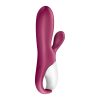 Satisfyer Hot Bunny - okos, csiklókaros melegítő vibrátor (piros)