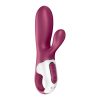 Satisfyer Hot Bunny - okos, csiklókaros melegítő vibrátor (piros)