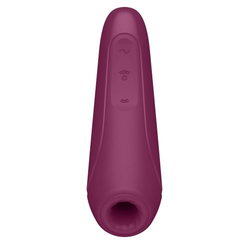 Satisfyer Curvy 1+ - okos, akkus, vízálló csiklóizgató vibrátor (rózsa vörös)