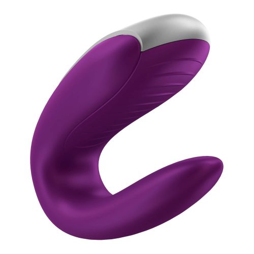 Satisfyer Double Fun - okos, akkus, vízálló, rádiós párvibrátor (lila)