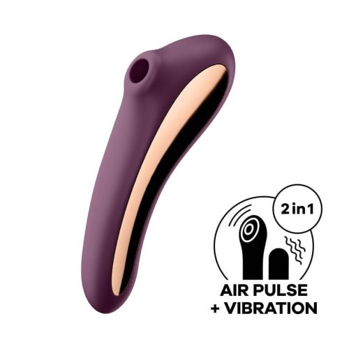 Satisfyer Dual Kiss - akkus hüvelyi és csiklóvibrátor (lila)