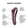 Satisfyer Dual Kiss - akkus hüvelyi és csiklóvibrátor (lila)