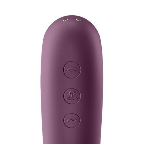 Satisfyer Dual Kiss - akkus hüvelyi és csiklóvibrátor (lila)