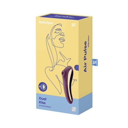 Satisfyer Dual Kiss - akkus hüvelyi és csiklóvibrátor (lila)