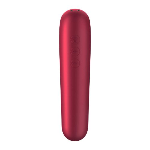Satisfyer Dual Love - okos, akkus, vízálló hüvelyi és csiklóvibrátor (piros)