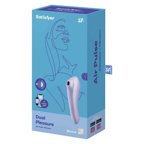 Satisfyer Dual Pleasure - okos, akkus hüvelyi és csiklóvibrátor (lila)