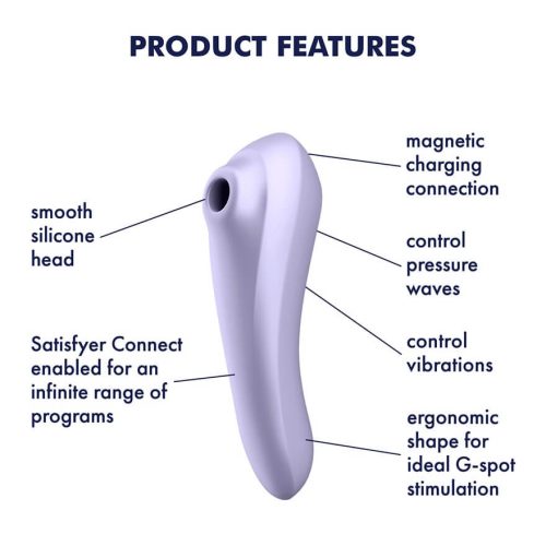 Satisfyer Dual Pleasure - okos, akkus hüvelyi és csiklóvibrátor (lila)