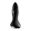 Satisfyer Rotator Plug 1 - akkus, forgó gyöngyös anál vibrátor (fekete)