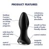 Satisfyer Rotator Plug 2 - akkus, forgó gyöngyös anál vibrátor (fekete)