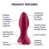 Satisfyer Rotator Plug 2 - akkus, forgó gyöngyös anál vibrátor (fúzia)