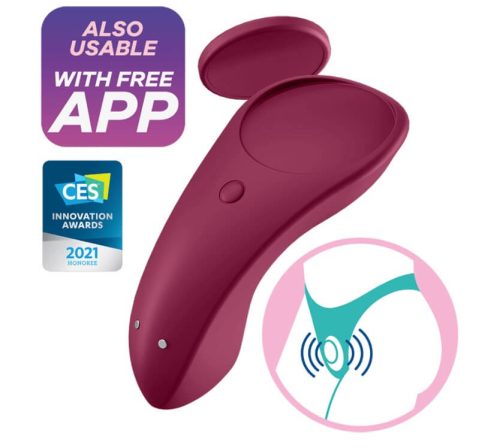 Satisfyer Sexy Secret - okos, akkus, vízálló csiklóvibrátor (bordó)