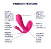 Satisfyer Top Secret Plus - akkus, okos 3 ágú vibrátor (pink)