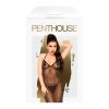 Penthouse Love on Fire - hosszú, csillogó, áttetsző ruha tangával (fekete)