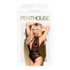 Penthouse Toxic Powder - csipkés, nyakpántos body (fekete)