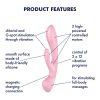 Satisfyer Triple Oh - akkus, csiklókaros vibrátor (pink)