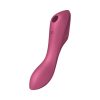 Satisfyer Curvy Trinity 3 - akkus hüvelyi és csiklóvibrátor (piros)